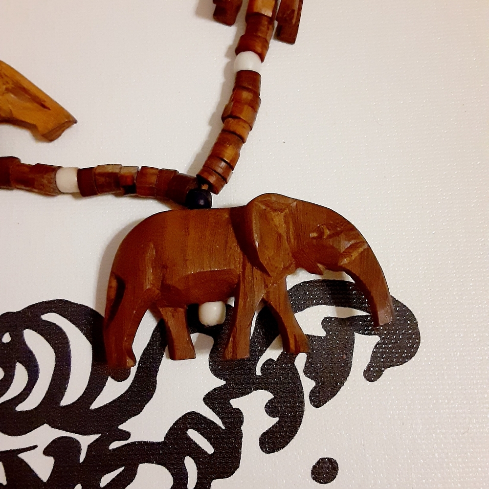 Handcrafted Safari Animal Bead Necklace - Picture 7 of 10